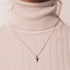Collier fermoir infini à dents de requin par Lauren Howe | Or Vermeil .925 | Cristal noir
